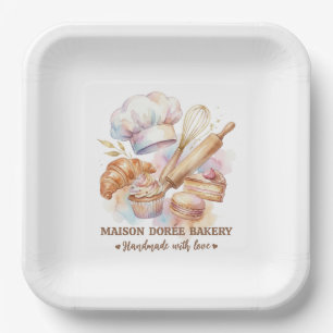 Bäckerei Geschäft Konditor Dessert Süßigkeiten Kuc Pappteller