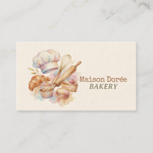 Bäckerei Geschäft Konditor Dessert Süßigkeiten Kuc Visitenkarte