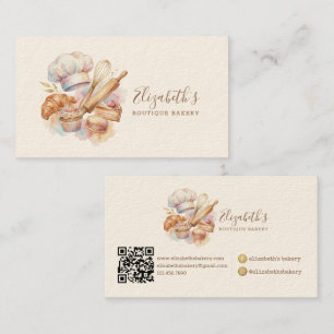 Bäckerei Geschäft Konditor Dessert Süßigkeiten Kuc Visitenkarte