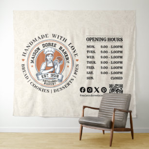 Bäckerei Geschäft Konditor Nachspeise Süßigkeiten  Wandteppich