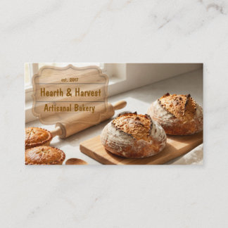 Bäckerei-Geschäftskarte Brot & Pie Grafik im artis Visitenkarte