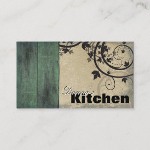Bäckerei-Geschäftskarte - Vintage Scheunenbrett & Visitenkarte