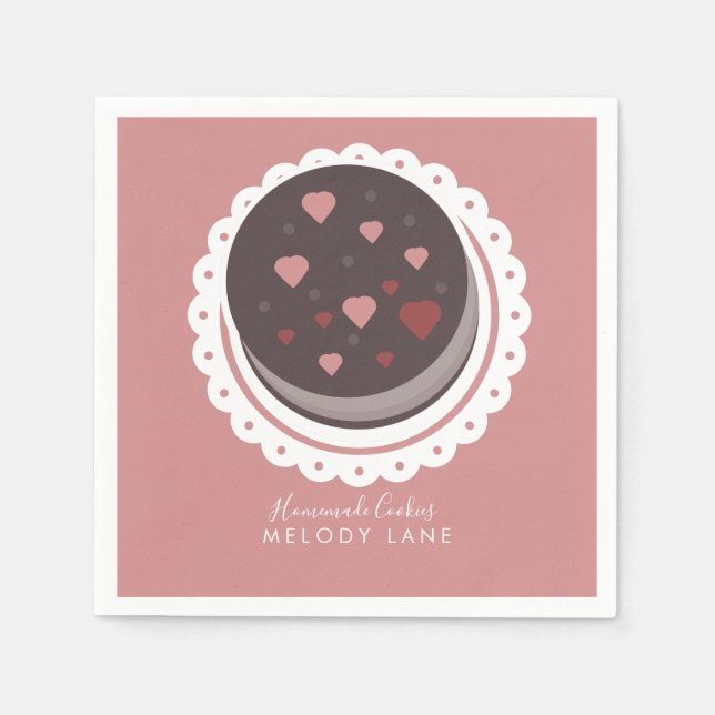Bäckerei hausgemachte Cookies Biscuits Dolly Serviette (Vorderseite)