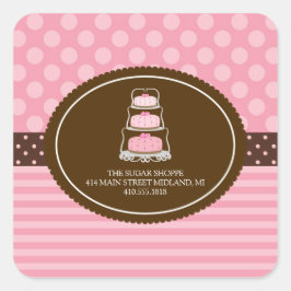 Bäckerei Hübsch Pastell-Etikett Aufkleber