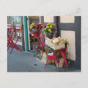 Bäckerei im Fahrradkorb bei Solvang in Farbe Postkarte