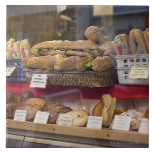 Bäckerei in Paris Fliese (Vorderseite)