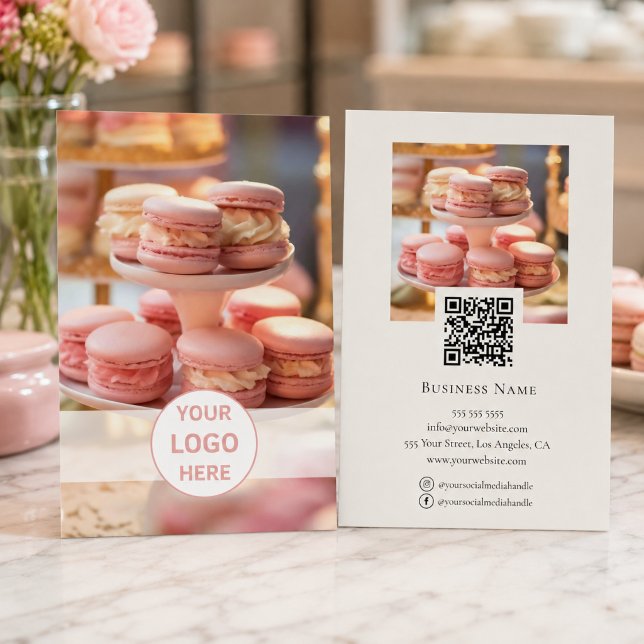 Bäckerei individuelles Logo Foto QR-Code Werbearti Flyer (Bakery Custom Logo Photo QR Code Promotional Flyer)