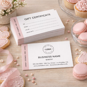 Bäckerei individuelles Logo Geschäft Geschenkgutsc