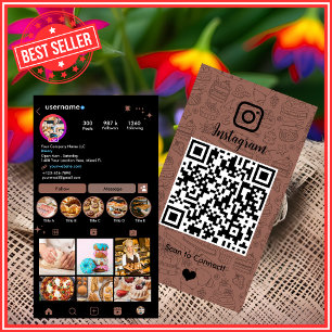 Bäckerei Instagram Chef Terrakotta Gebäck Catering Visitenkarte