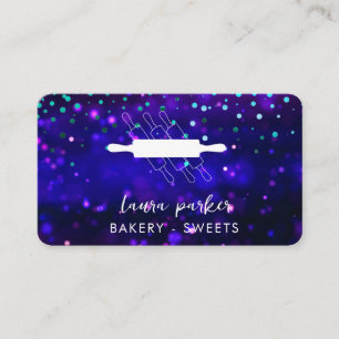 Bäckerei Koch Rolling Button Lila Pastry Handmade Visitenkarte