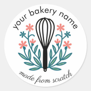 Bäckerei-Konditor-Aufkleber Retro-Backen Etikett Runder Aufkleber
