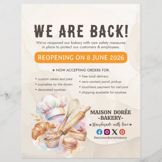 Bäckerei-Konditor-Bäckerei-Catering-Große Wiederer Flyer (Vorne)