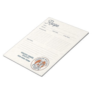 Bäckerei Konditor Backrezept Seite Kochbuch Notizblock