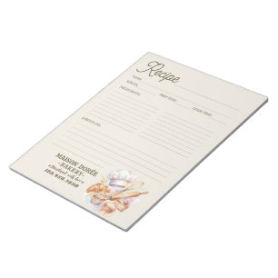 Bäckerei Konditor Backrezept Seite Kochbuch Notizblock
