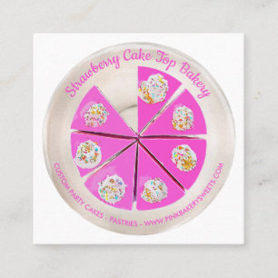 Bäckerei-Konditor Beerencheesecake Quadratische Visitenkarte