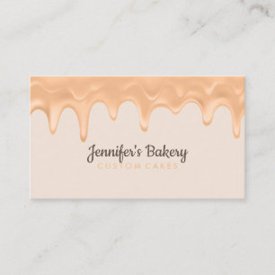 Bäckerei-Konditor Rosa Torte Creme tropfend Visitenkarte