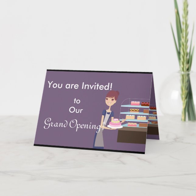 Bäckerei/Konditorei 4 Design Einladung (Vorderseite)