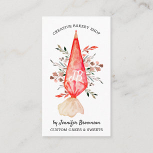 Bäckerei Konditorei Bag zeichnend Visitenkarte