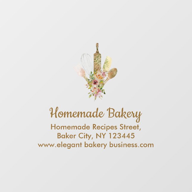Bäckerei-Konditorei-Besitzer Kochkoch Fensteraufkleber (Blatt)