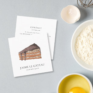 Bäckerei / Konditorei Geschäftskarte Quadratische Visitenkarte