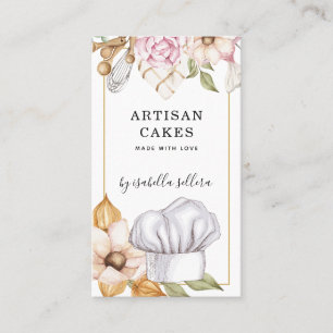 Bäckerei Konditorei Koch Aquarell Business Card Visitenkarte