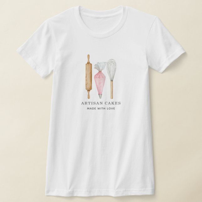 Bäckerei Konditorei Koch Aquarellfarben Backhilfsm T-Shirt (Ablage )