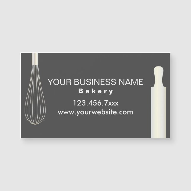 Bäckerei Konditorei Koch Backpacking Visitenkarten Magnetkarte (Vorderseite)