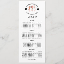 Bäckerei Konditorei Koch Backtriebwerk Menükarte