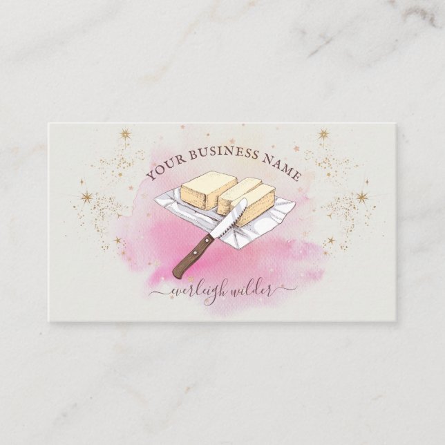 Bäckerei Konditorei Koch Baker Zutaten Visitenkart Visitenkarte (Vorderseite)