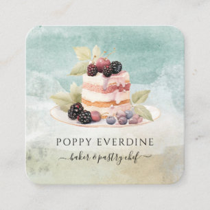 Bäckerei Konditorei Koch Catering Quadratische Visitenkarte