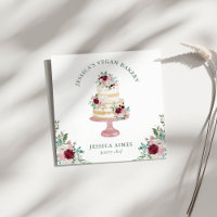 Bäckerei Konditorei Koch Floral Cake Business Card