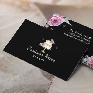 Bäckerei Konditorei Koch Moderne Blume & Bienen Ku Visitenkarte
