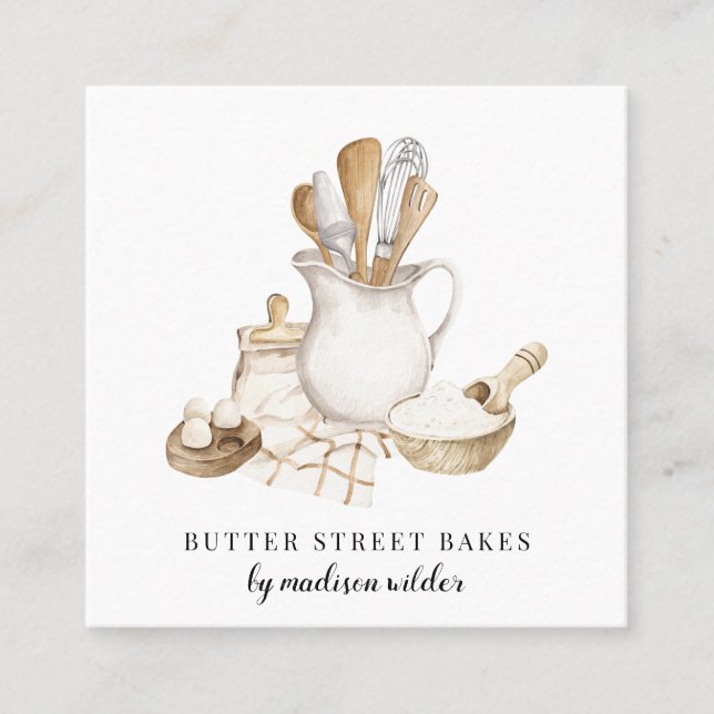 Bäckerei Konditorei Koch Quadratische Visitenkarte (Vorderseite)