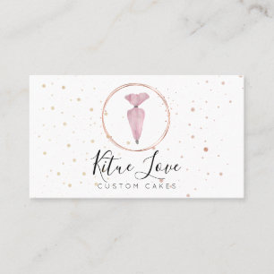 Bäckerei Konditorei Patisserie Watercolor Cake Mak Visitenkarte