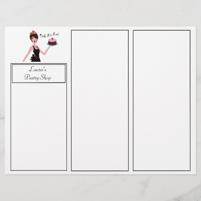 Bäckerei Konditorei Shop Tri-Fold Broschüren (Vorderseite)