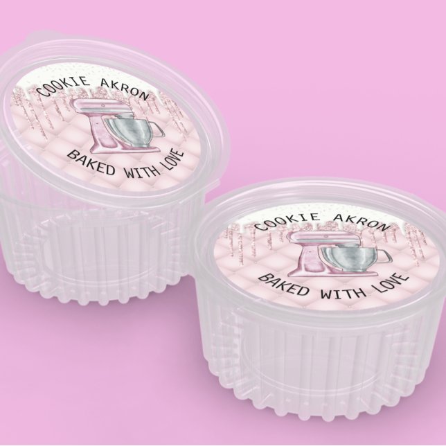 Bäckerei Konditorei Zuckerguss Tropfen Cookie-Labe Runder Aufkleber (Von Creator hochgeladen)