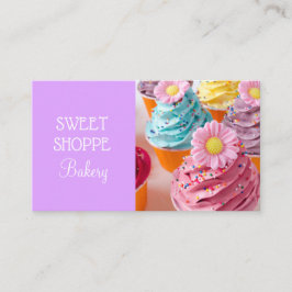 Bäckerei Lila Cupcake Business Cards Visitenkarte