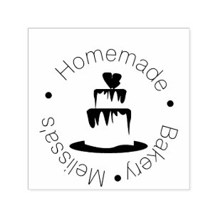 Bäckerei-Logo Backutensilien hausgemachte Torten Permastempel