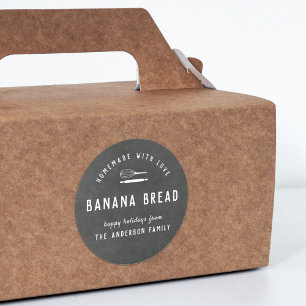 Bäckerei-Logo-Feiertags-Backgeschenk-Schultafel Runder Aufkleber