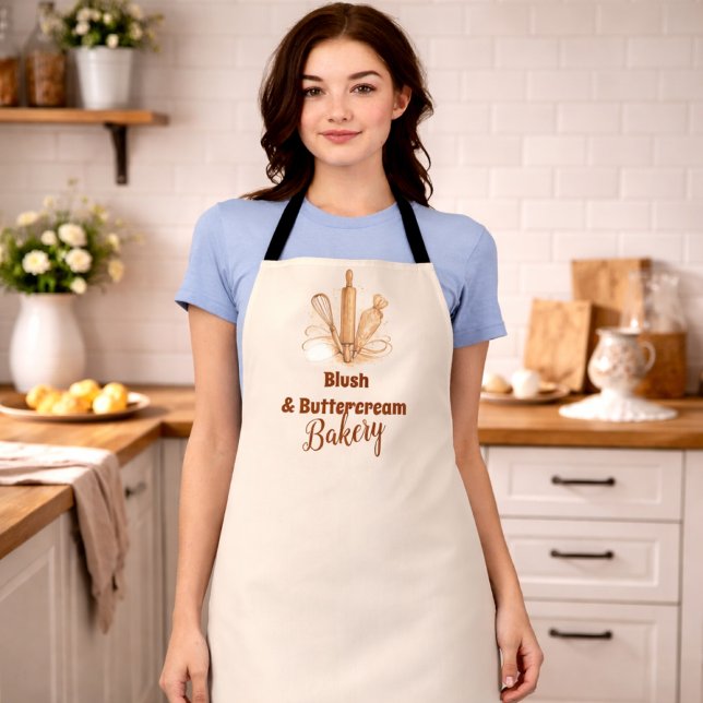 Bäckerei-Logo Gebäckshop-Branding Schürze (Von Creator hochgeladen)