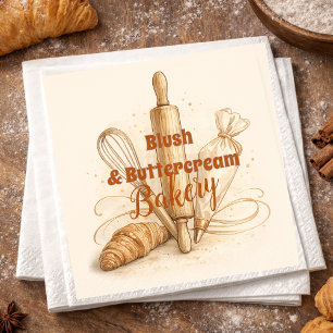 Bäckerei-Logo Gebäckshop-Branding Serviette