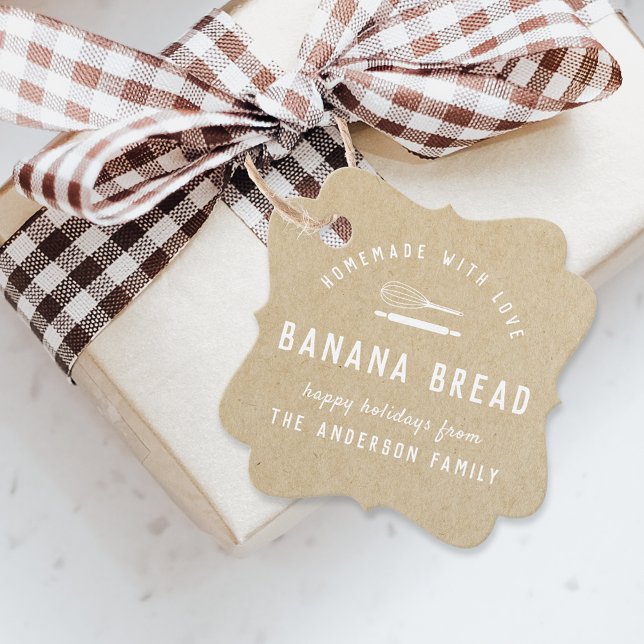 Bäckerei Logo Holiday Baking Geschenk Kraft Geschenkanhänger (Von Creator hochgeladen)