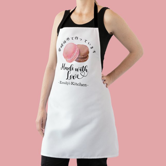 Bäckerei-Macarons-Konditor-Süß-Moderne Wasserfarbe Schürze (Von Creator hochgeladen)