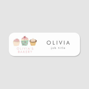 Bäckerei mit Cupcake Namensschild