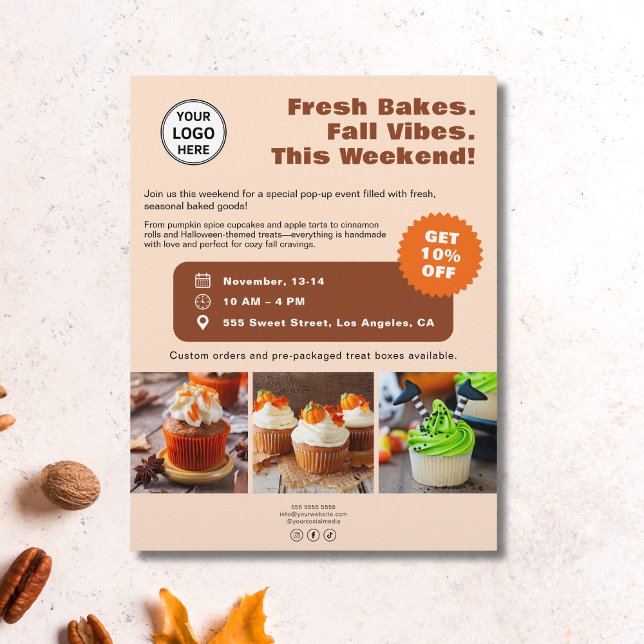 Bäckerei nach Maß Foto Saison Business Flyer (Bakery Custom Photo Seasonal Business Flyer)