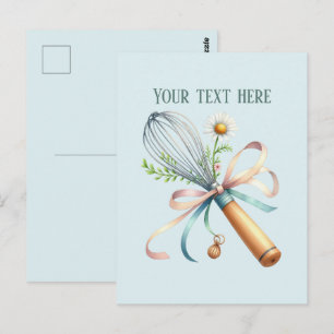 Bäckerei Nachricht Geschäftsname Schneebesen hinzu Postkarte