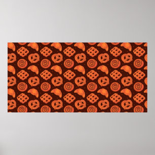 Bäckerei nahtlos Muster, Textur. Boulangerie Poster