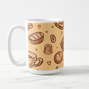 Bäckerei nahtloses Muster Kaffeetasse