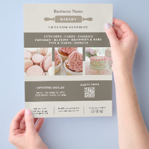 Bäckerei Nudelholz Geschäft Marketing Flyer
