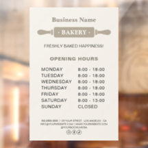 Bäckerei Öffnungszeiten Rolling Button